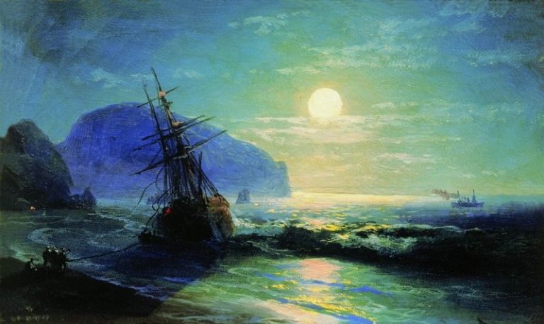 Кораблекрушение у берегов Гурзуфа 1898 16х25,3 картина