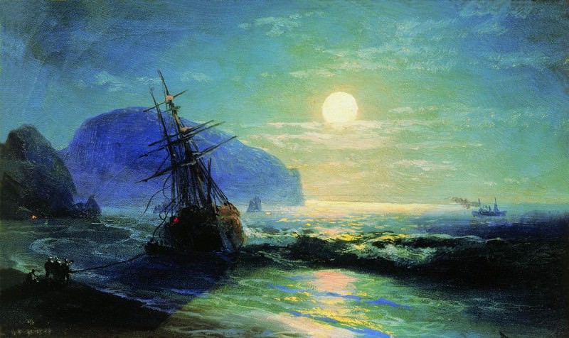 Кораблекрушение у берегов Гурзуфа 1898 16х25,3 картина