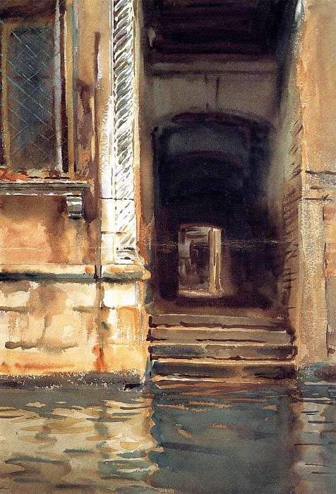 Венеция, вход в дом картина