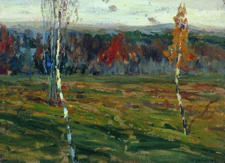 Осень. Березки. 1899 картина