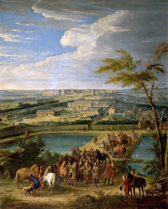 Жан-Батист Мартен – Вид на город и дворец Версаля с горы Монборон картина