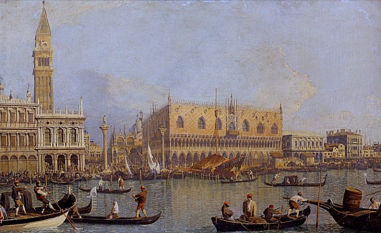 Каналетто – Вид Дворца Дожей в Венеции картина