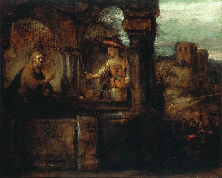 Хритос и самаритянка (приписывается) картина
