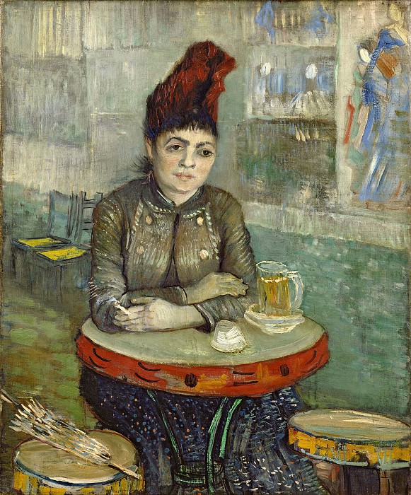 Агостина Сегатори за столиком в кафе Тамбурин картина