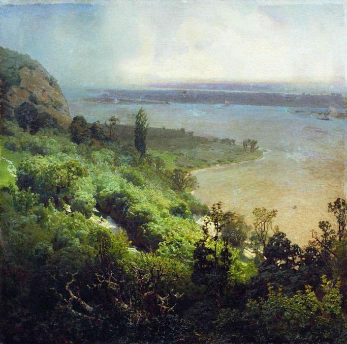 Днепр перед бурей. 1888 картина