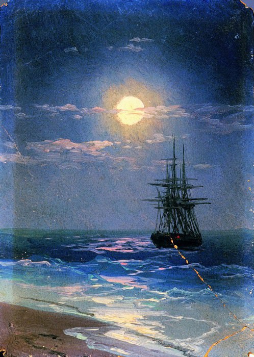 Ночь на море картина
