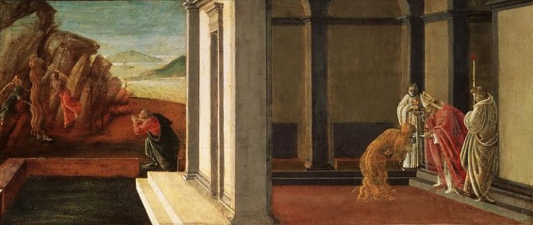 Алтарь Святой Троицы, пределла – Последние мгновения жизни Марии Магдалины картина