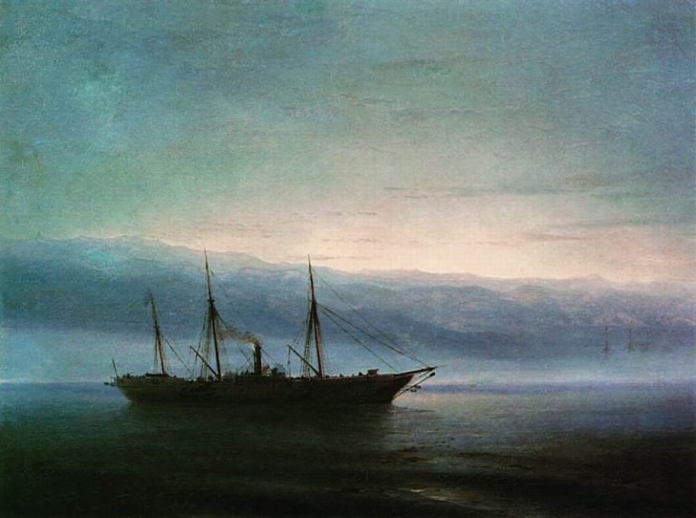 Перед боем. Корабль Константин 1872 картина