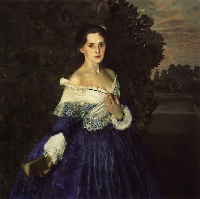 Дама в голубом (Портрет художницы Е. М. Мартыновой) картина