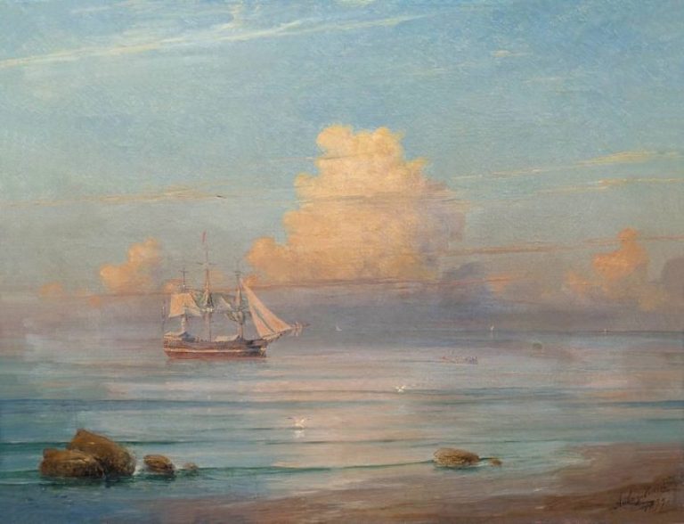 Морской вид 1899 38х50 картина