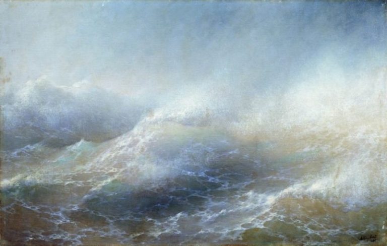 Морской вид 1895 100х155 картина