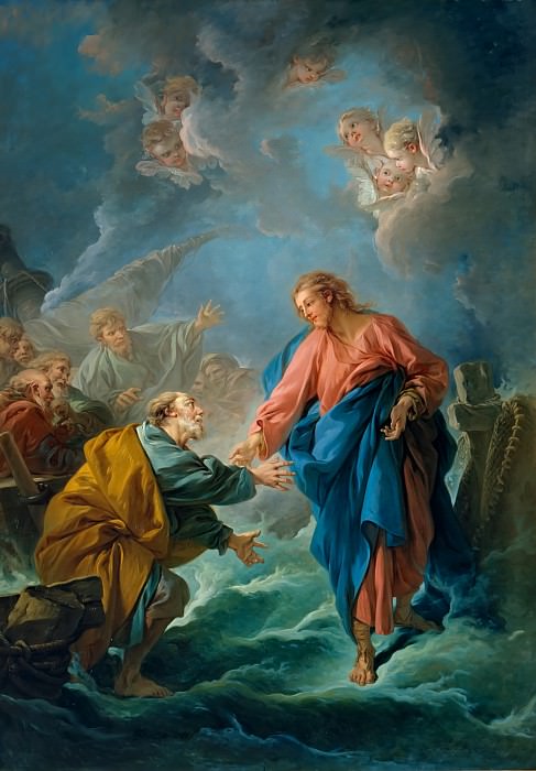 Франсуа Буше – Святой Петр, пробующий идти по воде картина
