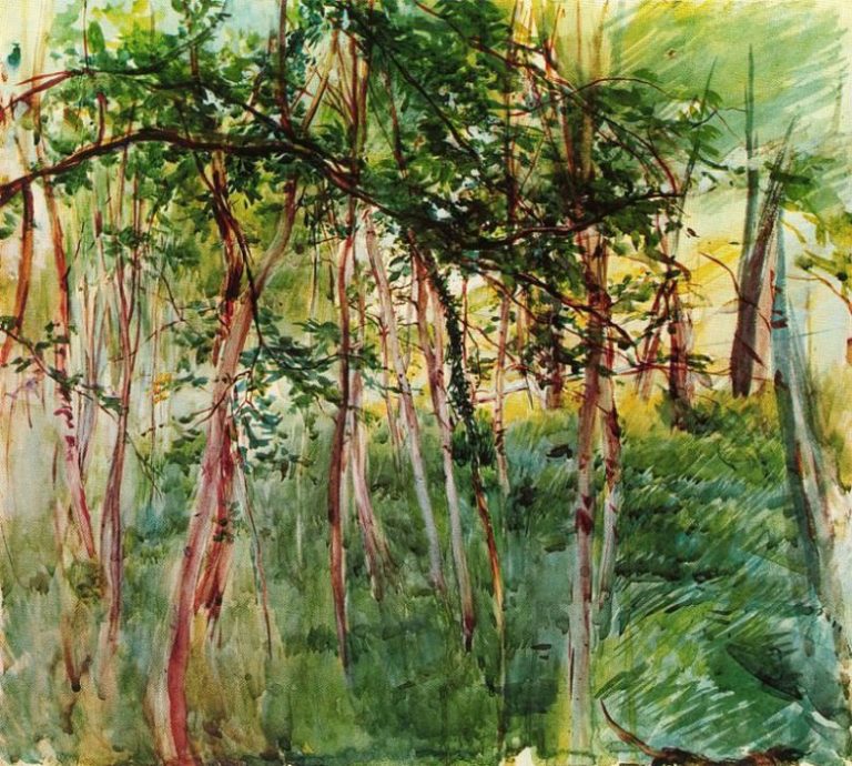 Деревья в булонском лесу картина