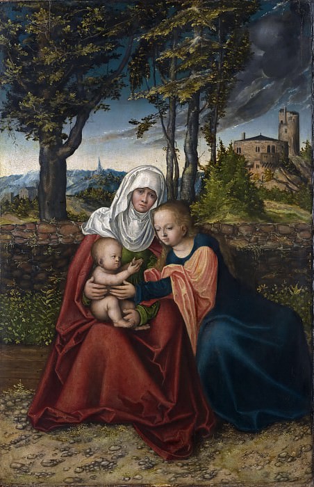 Лукас Кранах I – Мадонна с младенцем со св Анной картина