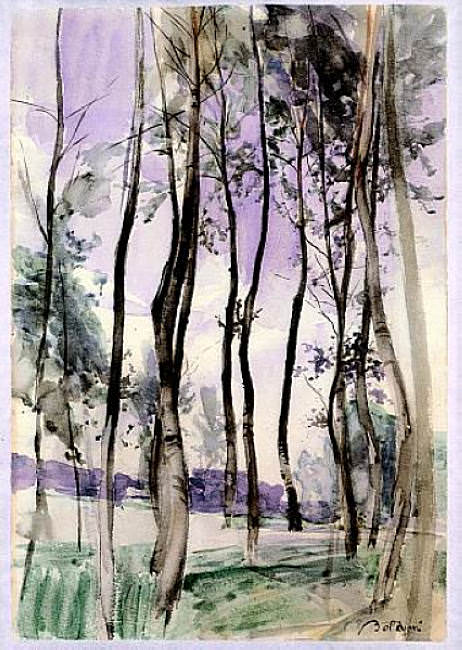 Пейзаж с деревьями, 1900 картина