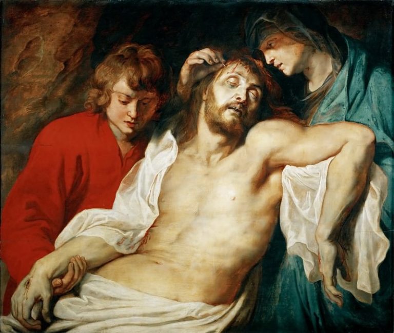 Оплакивание Христа Марией и апостолом Иоанном картина