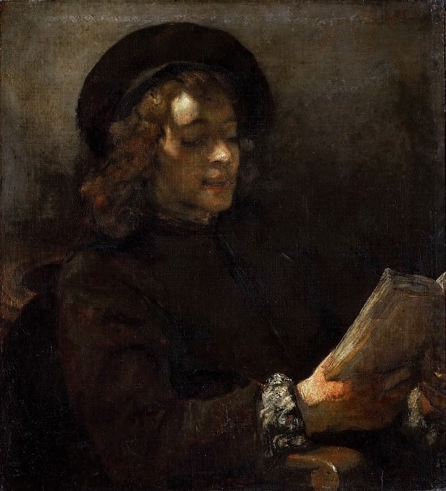 Портрет Титуса, читающего книгу картина