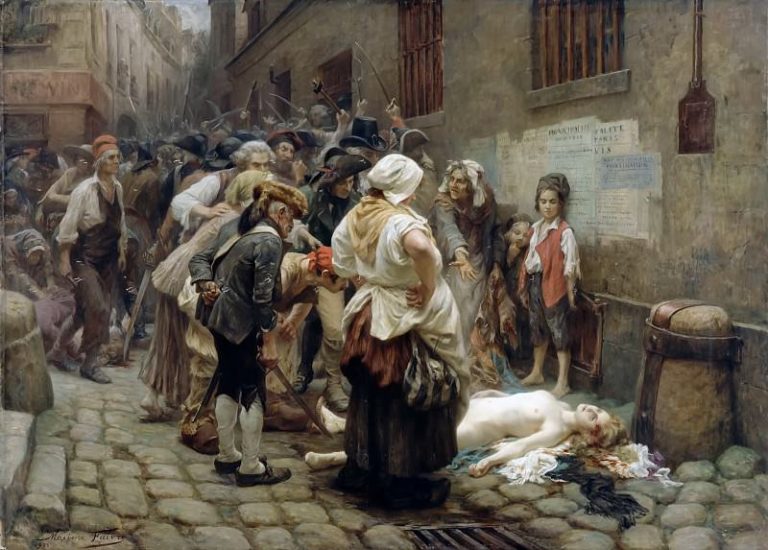 Февр, Леон-Максим – Смерть принцессы де Ламбаль 3 сентября 1792 года картина