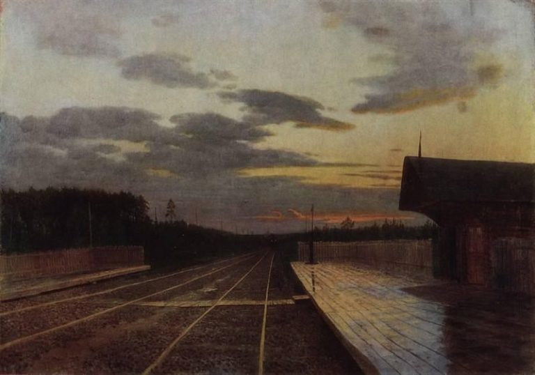 Вечер после дождя. 1879 картина