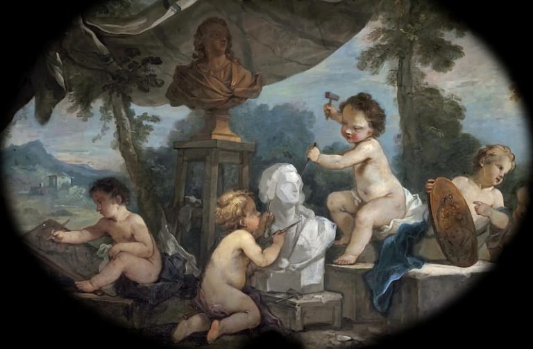 Шарль-Жозеф Натуар – Аллегория скульптуры картина