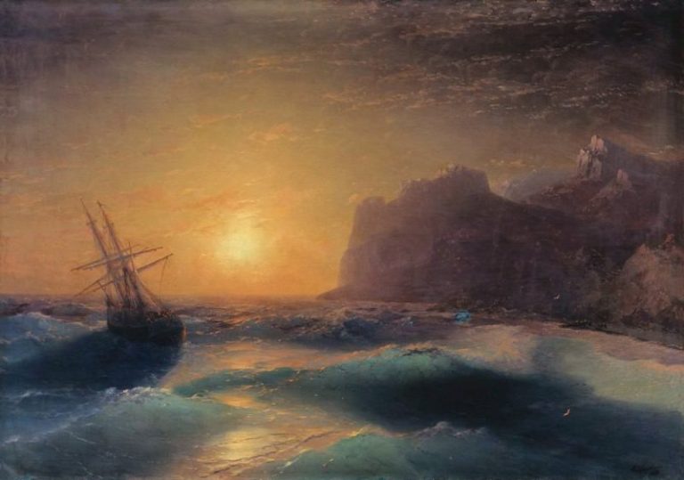 Морской пейзаж. Коктебель 1889 картина
