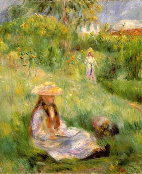 Девушка в саду в Мези картина