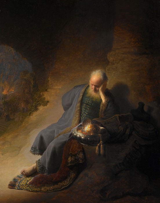 Иеремия, оплакивающий разрушение Иерусалима картина