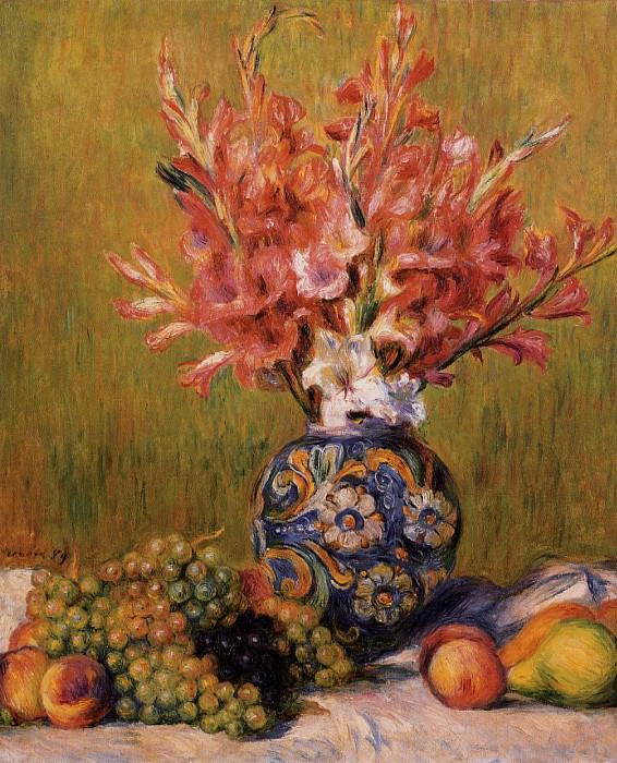 Натюрморт – Цветы и фрукты картина