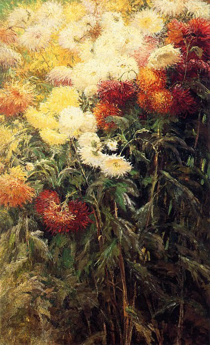 Хризантемы, Сад в Пти-Женвилье картина