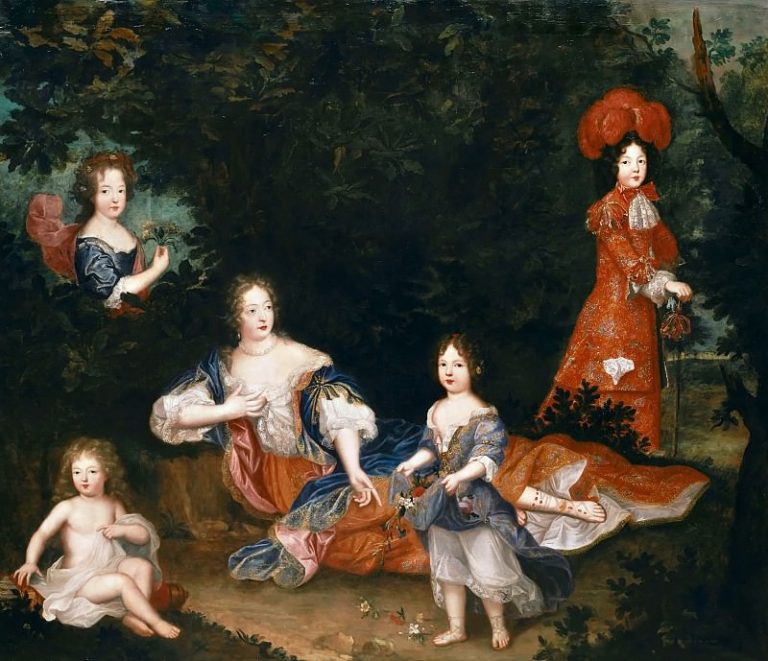 Французская школа – Мадам де Монтеспан с детьми картина