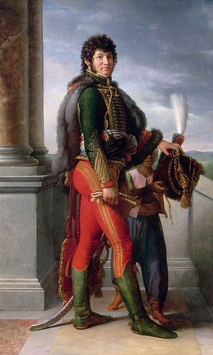 Франсуа Жерар – Иоахим Мюрат, герцог Клевский и Бергский, маршал Франции, в гусарской униформе картина