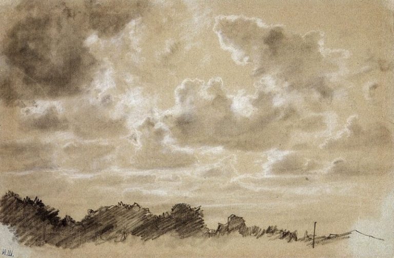 Облака. 1880-е 31х46 картина