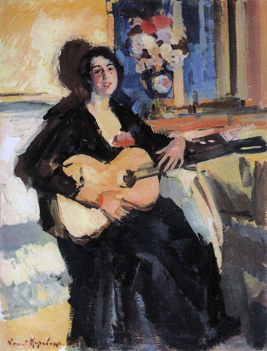 Дама с гитарой. 1911 картина