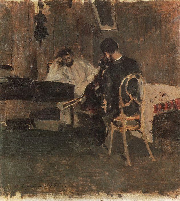 В комнате. 1886 картина