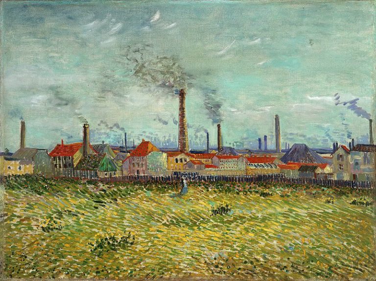 Вид на фабрики Аньера со стороны Ке де Клиши картина