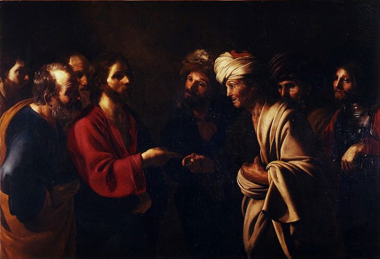 Бартоломео Манфреди – Подношение Цезарю картина