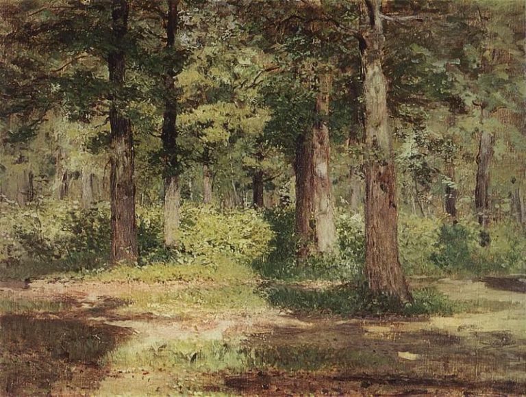 Лес. Солнечный день. . 1883-1884 картина