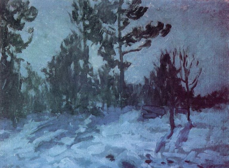 Зимняя ночь. 1910 картина