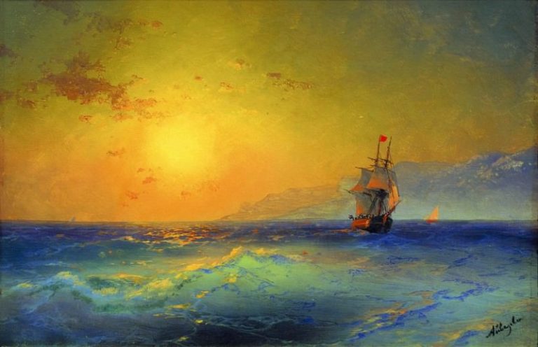 У крымских берегов 1890-е 36.5х55 картина