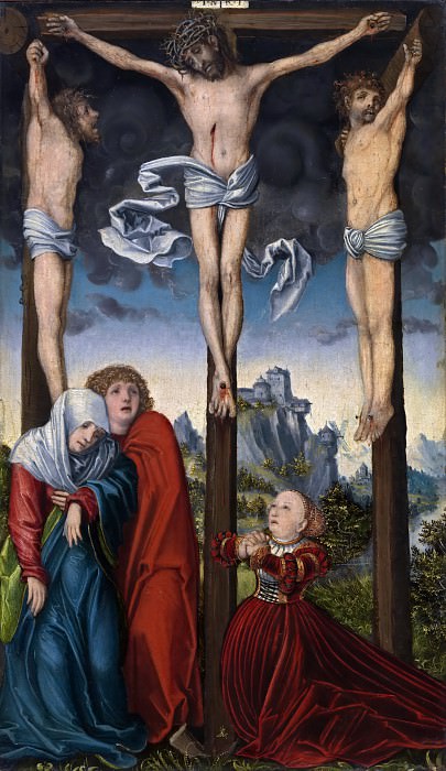 Лукас Кранах I – Распятый Христос между двумя разбойниками картина