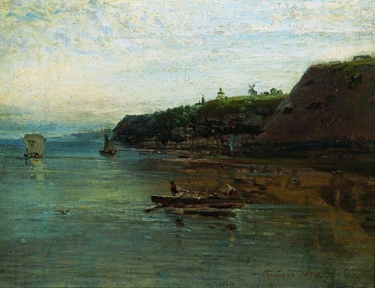 Волга близ Городца. 1870 картина