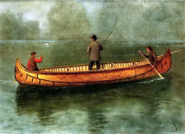 Рыбалка с лодки картина