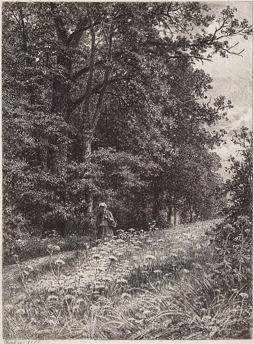 На лесной меже. 1878 23х17 картина