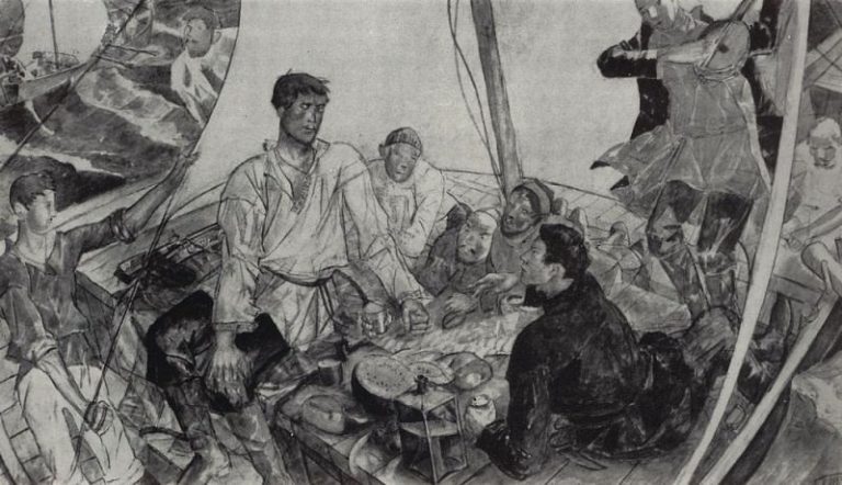 Эскиз панно Степан Разин. 1918 картина