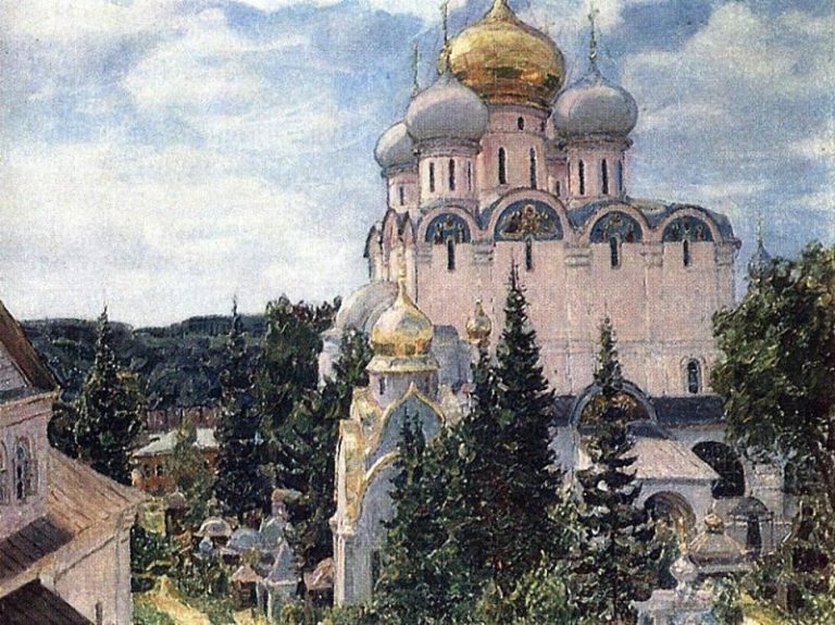 Новодевичий монастырь. Собор. 1926 картина