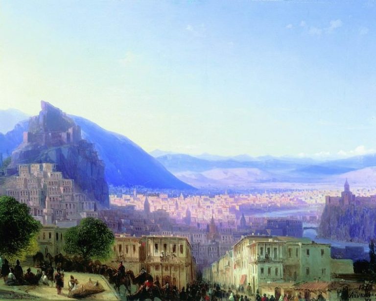 Вид Тифлиса от Сейд-Абаза 1868 картина