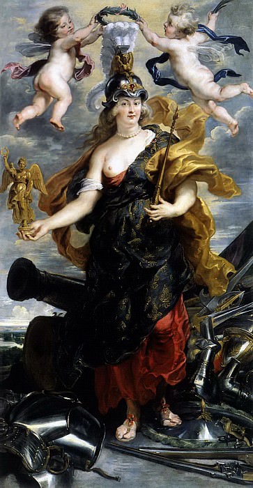 Мария Медичи в образе Минервы картина