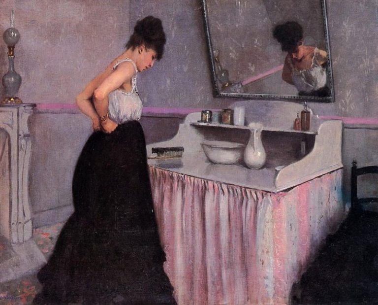 Женщина за туалетным столиком картина