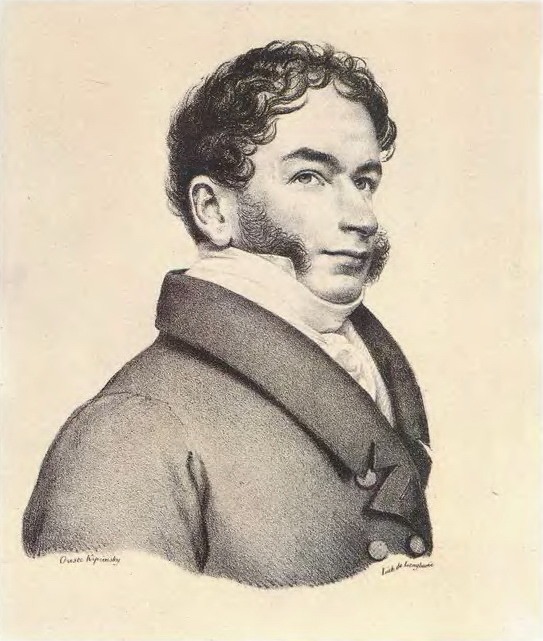 Портрет Cher de Angelis. 1822. Литография. ГМИИ картина