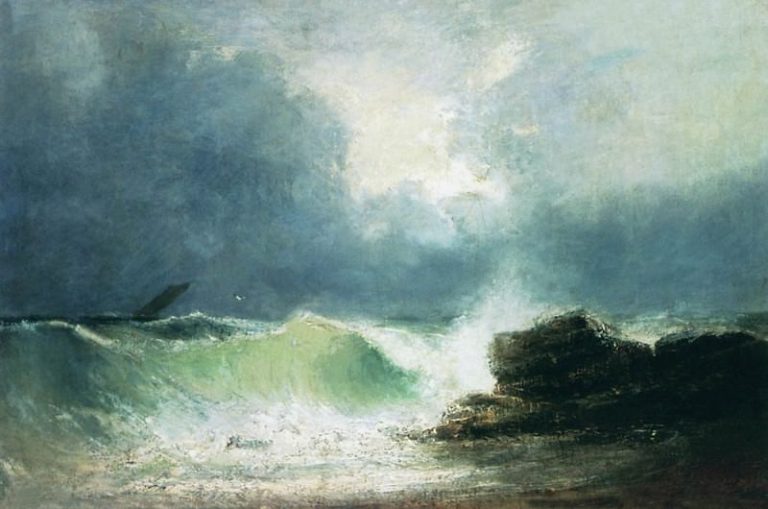 Морской берег. Волна 1880 40х60 картина